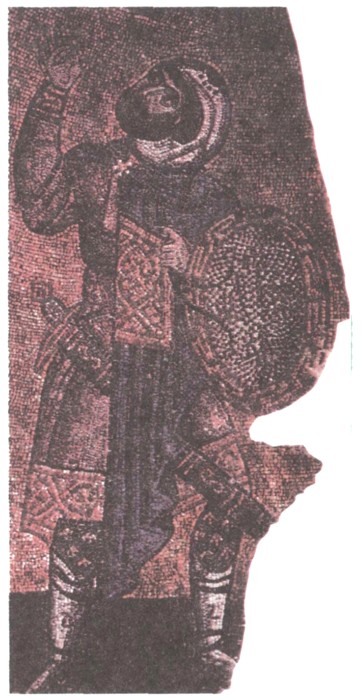 Варанг (веринг) – викинг-наемник на службе у византийского импе- ратора. Византийская мозаика XI в. Изображение викинга на стене византийского храма